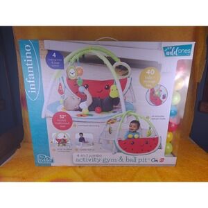 Infantino 4-in-1 Jumbo Activity Gym & Ball Pit Overhead Discovery Tummy Time